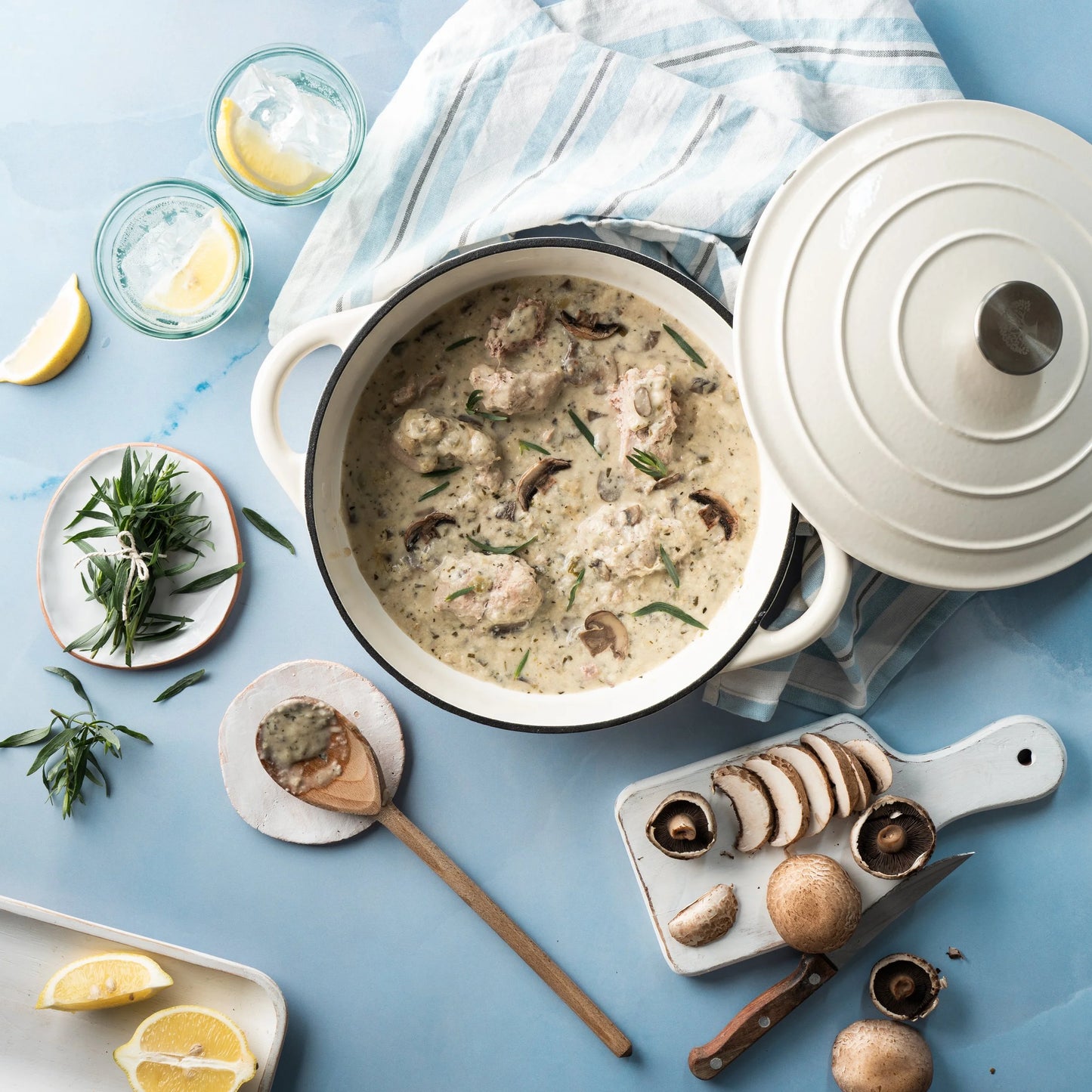Pheasant with Creamy Tarragon Sauce, Serves 2