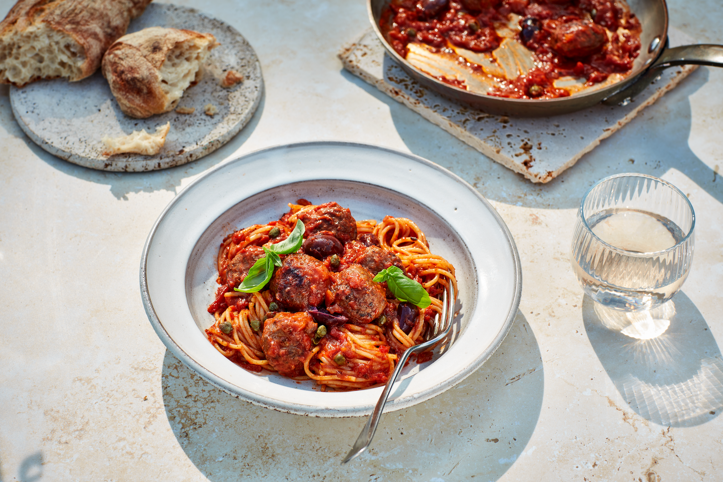 Wild Venison Chilli & Fennel Meatballs with Puttanesca Sauce, Serves 2
